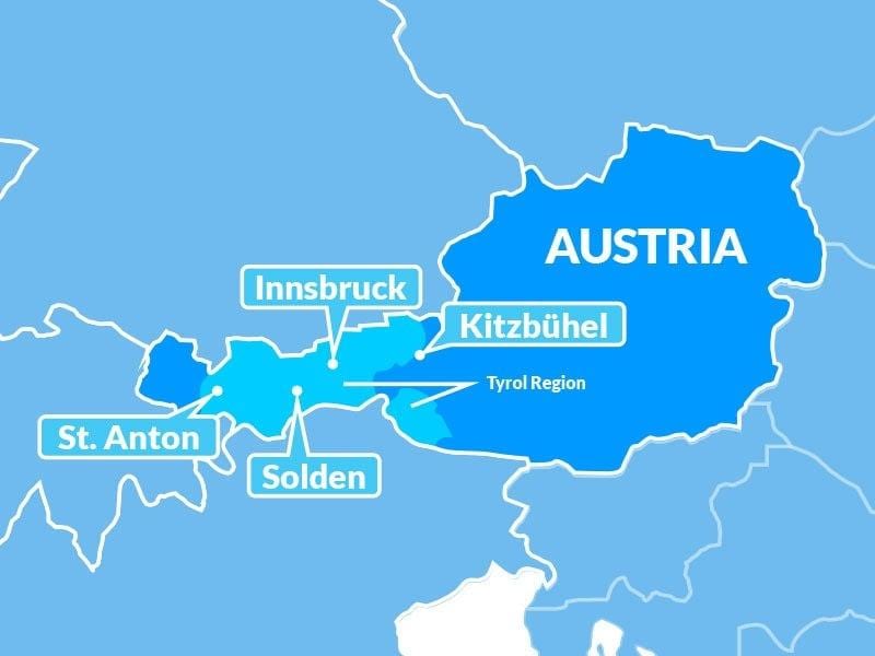 แผนที่ของแผนที่ของ austria. kgm ขอบเขตออสเตรีย name