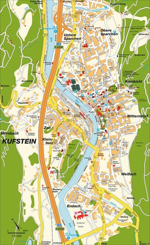 แผนที่ของ kufstein ออสเตรีย name