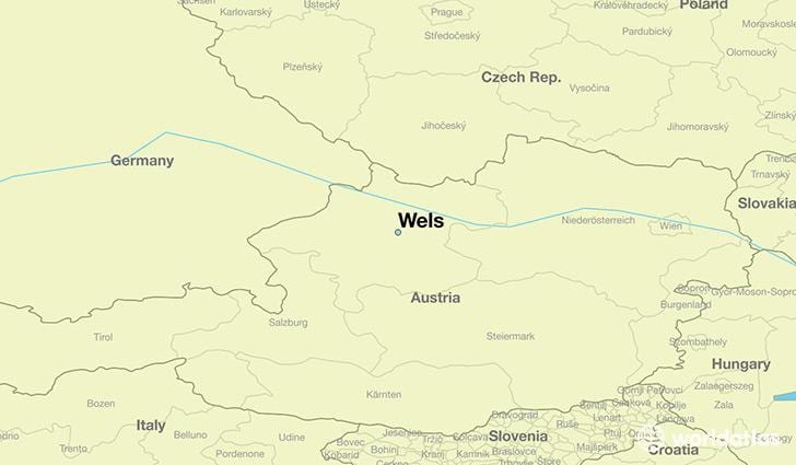 แผนที่ของ wels ออสเตรีย name