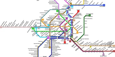 ออสเตรียนแผนที่รถไฟใต้ดิน