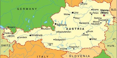 ออสเตรีย austria. kgm แผนที่