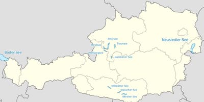 แผนที่ของ austrian ทะเลสาบนั่น