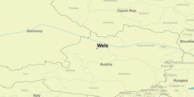 แผนที่ของ wels ออสเตรีย name